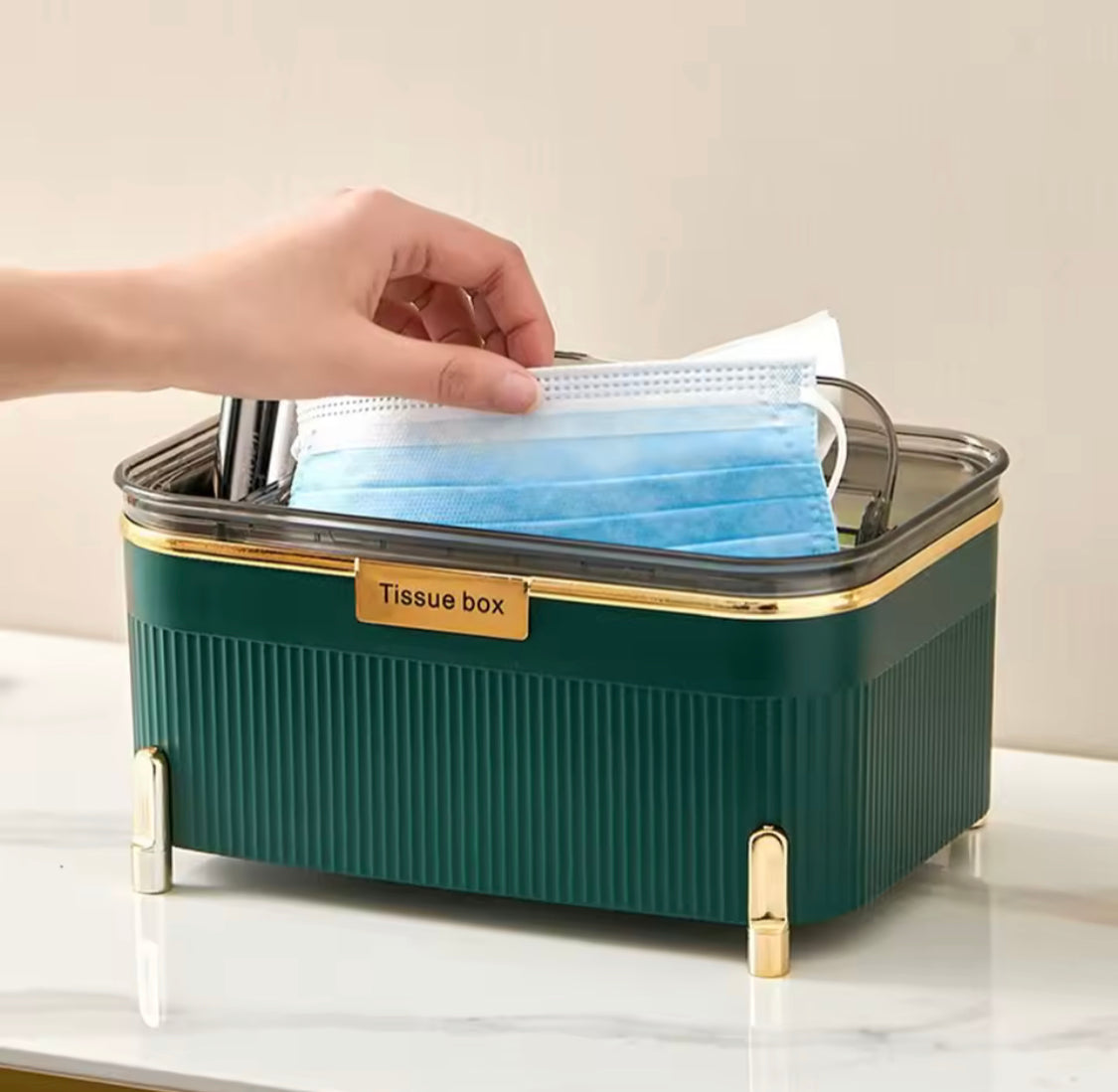 Multifunctional Plastic Vertical Tissue Box, Napkin Paper Container Desktop Organizer, Tissue Storage Box Multifunctional Plastic Vertical Tissue Box, Napkin Paper Container Desktop Organizer, Tissue Storage Box